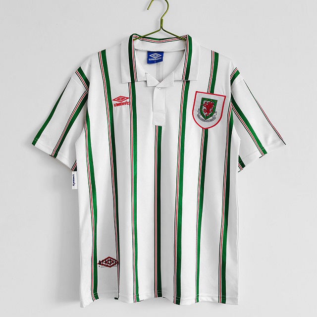AAA Quality Wales 93/95 Away White Soccer Jersey
